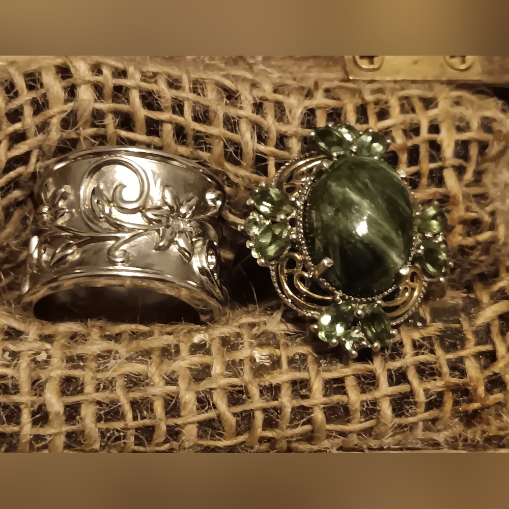 2 sterling silver rings size 8.5